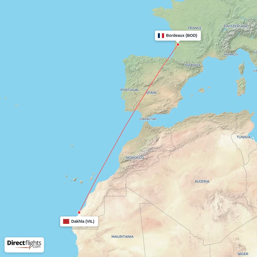 VIL - BOD route map