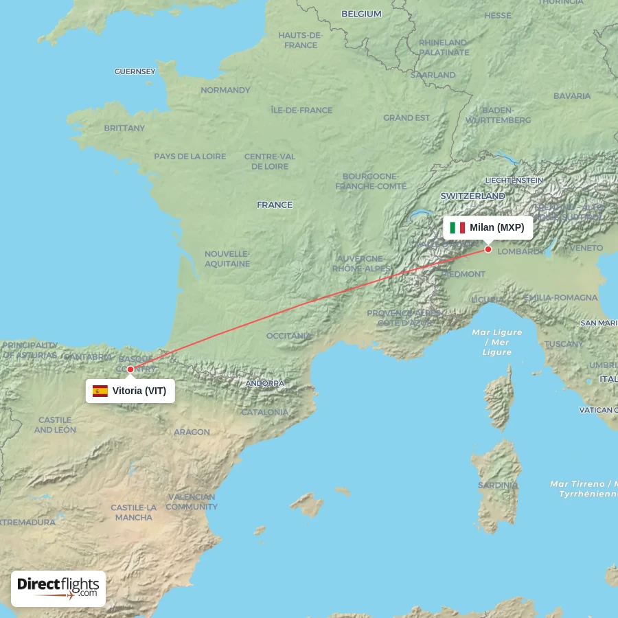 VIT - MXP route map