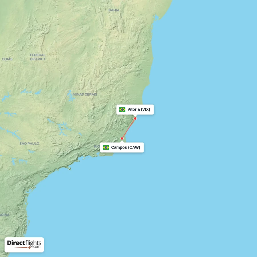 VIX - CAW route map