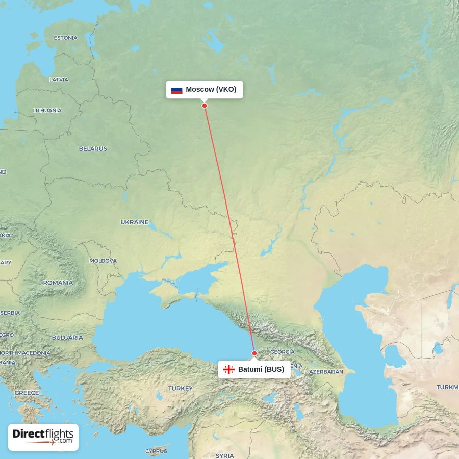VKO - BUS route map