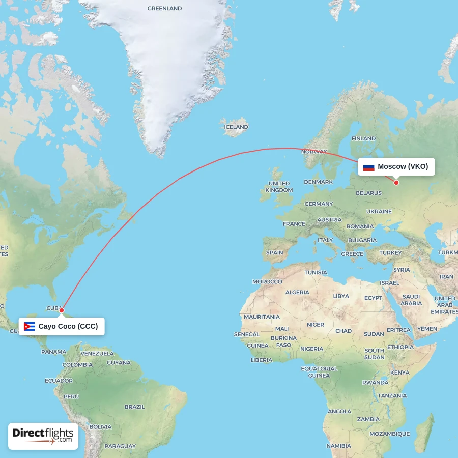 VKO - CCC route map