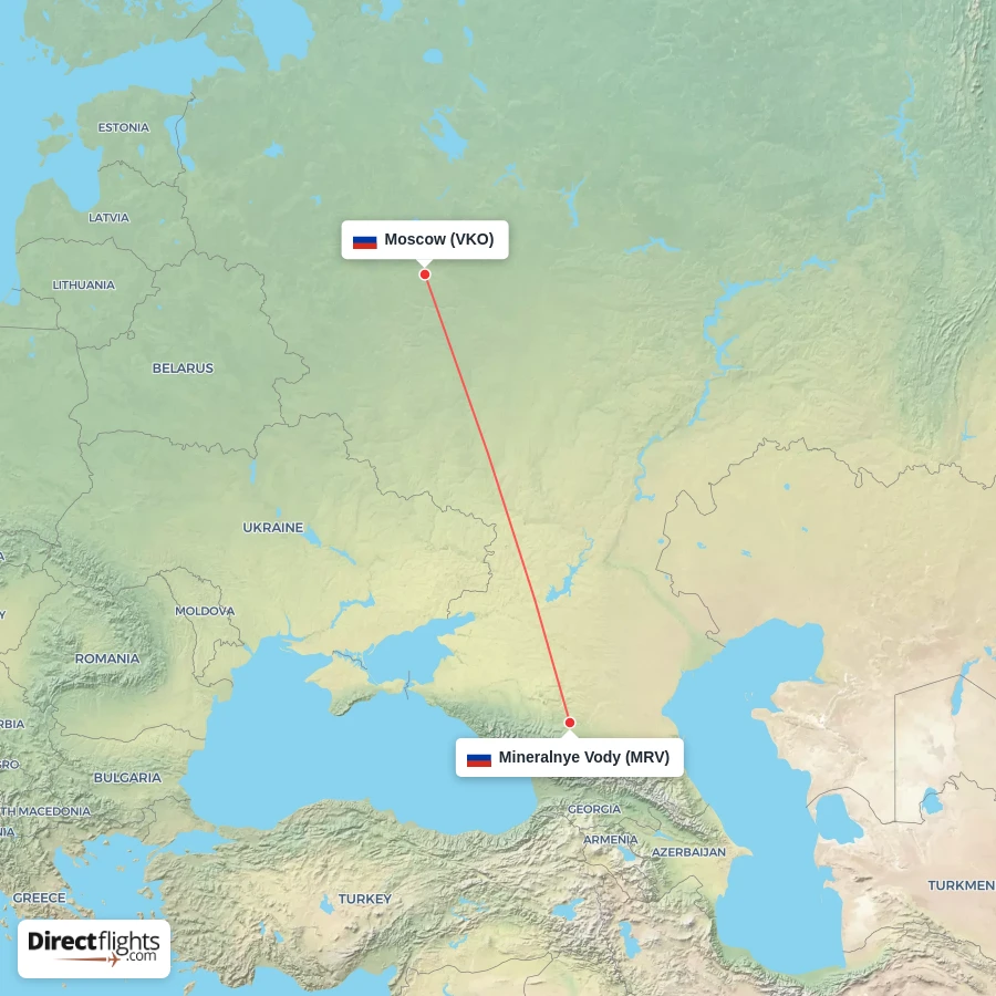 VKO - MRV route map