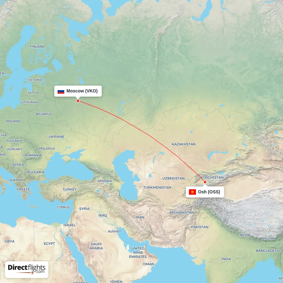 VKO - OSS route map