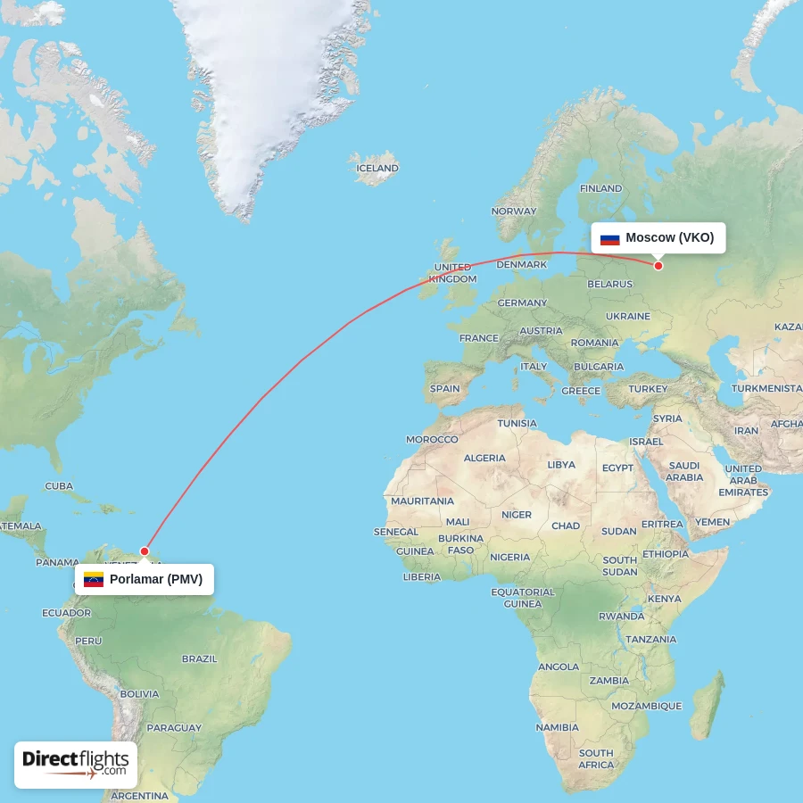 VKO - PMV route map