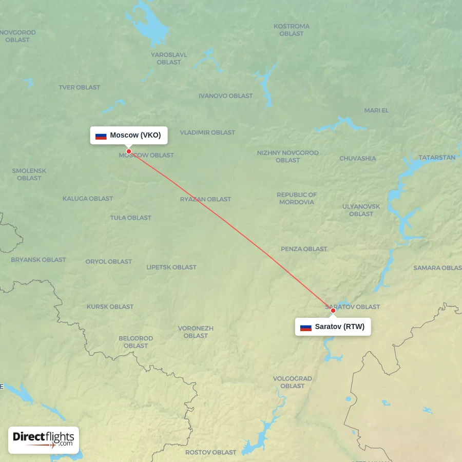 VKO - RTW route map