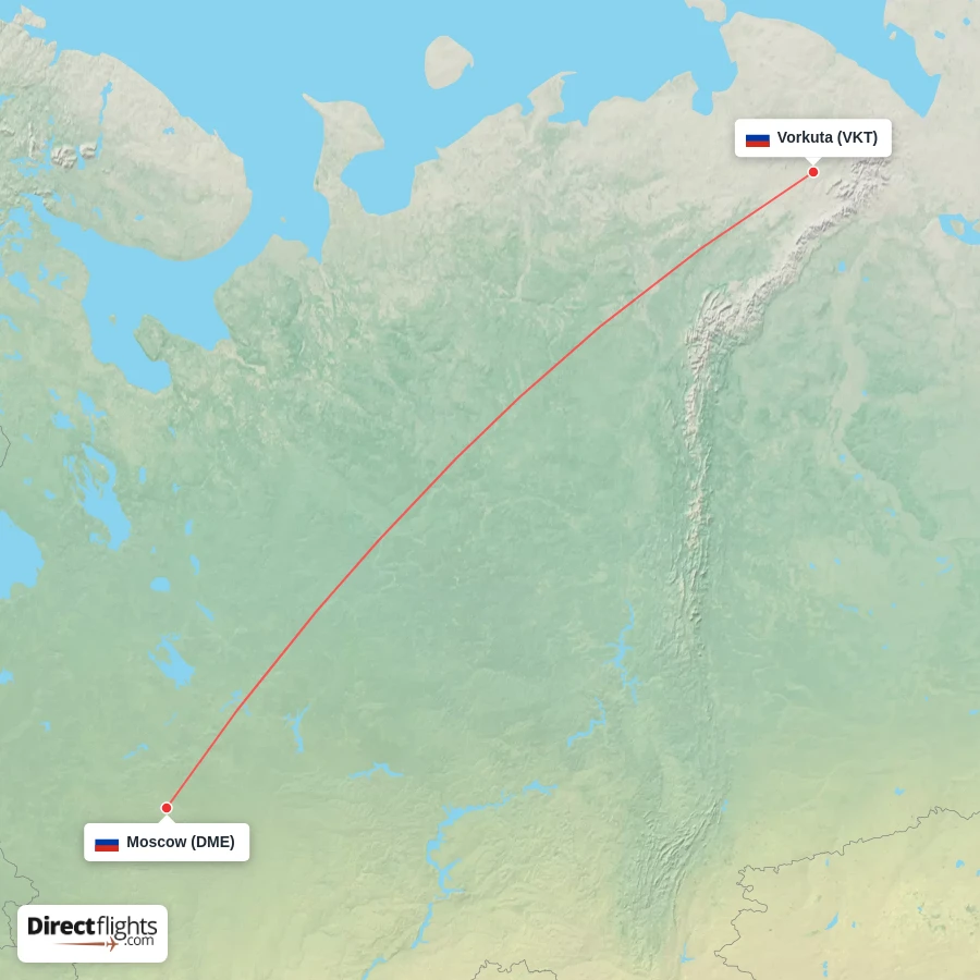 VKT - DME route map