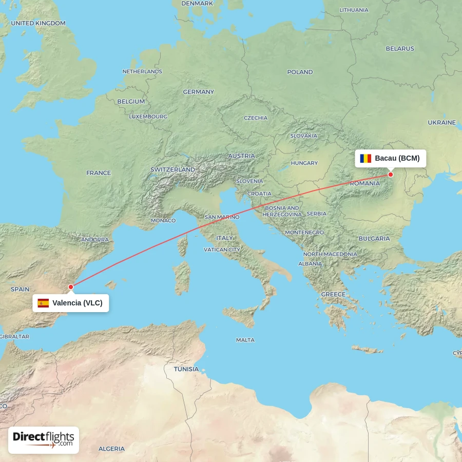 VLC - BCM route map