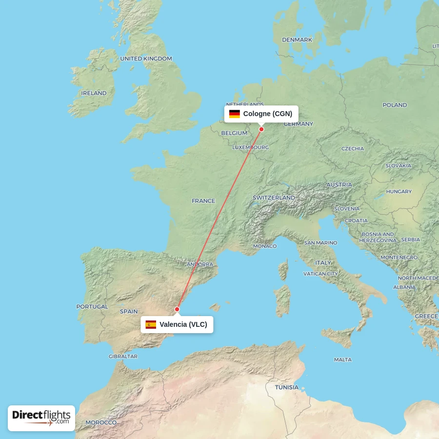 VLC - CGN route map