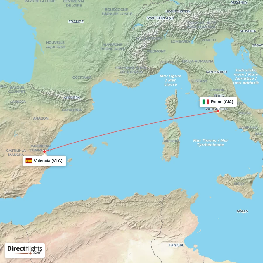 VLC - CIA route map