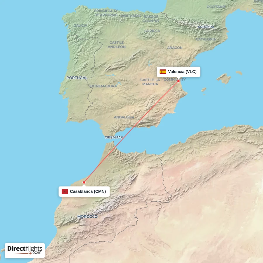 VLC - CMN route map