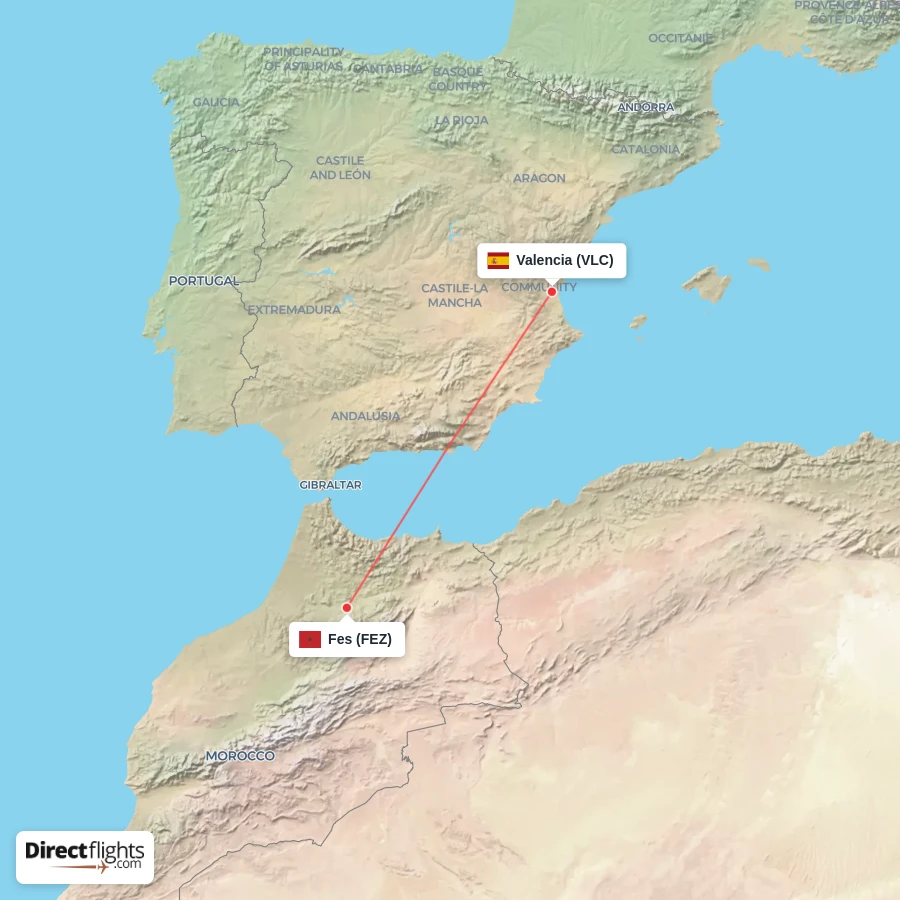 VLC - FEZ route map