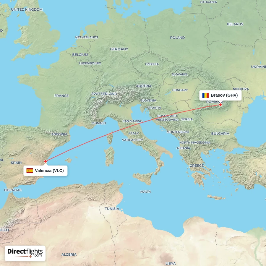 VLC - GHV route map
