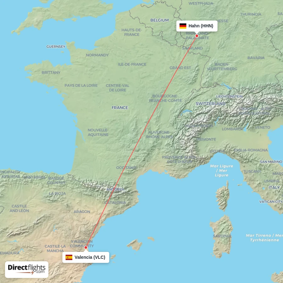 VLC - HHN route map