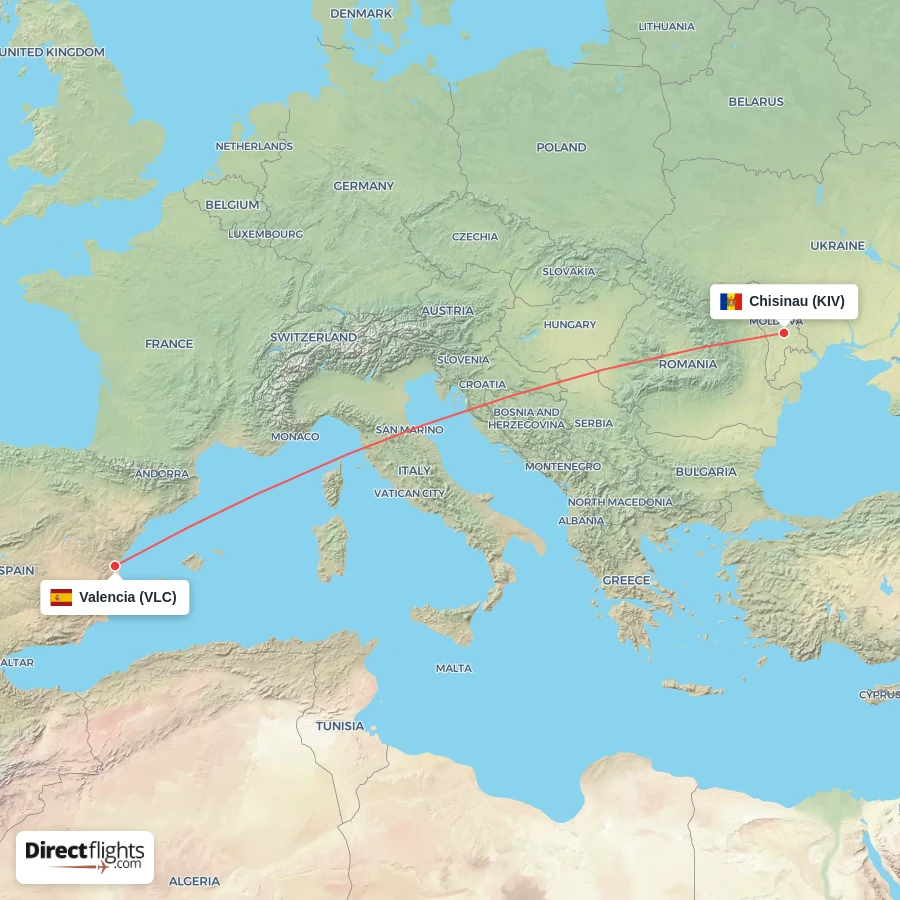 VLC - KIV route map