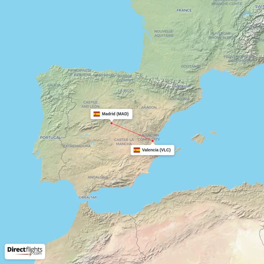 VLC - MAD route map