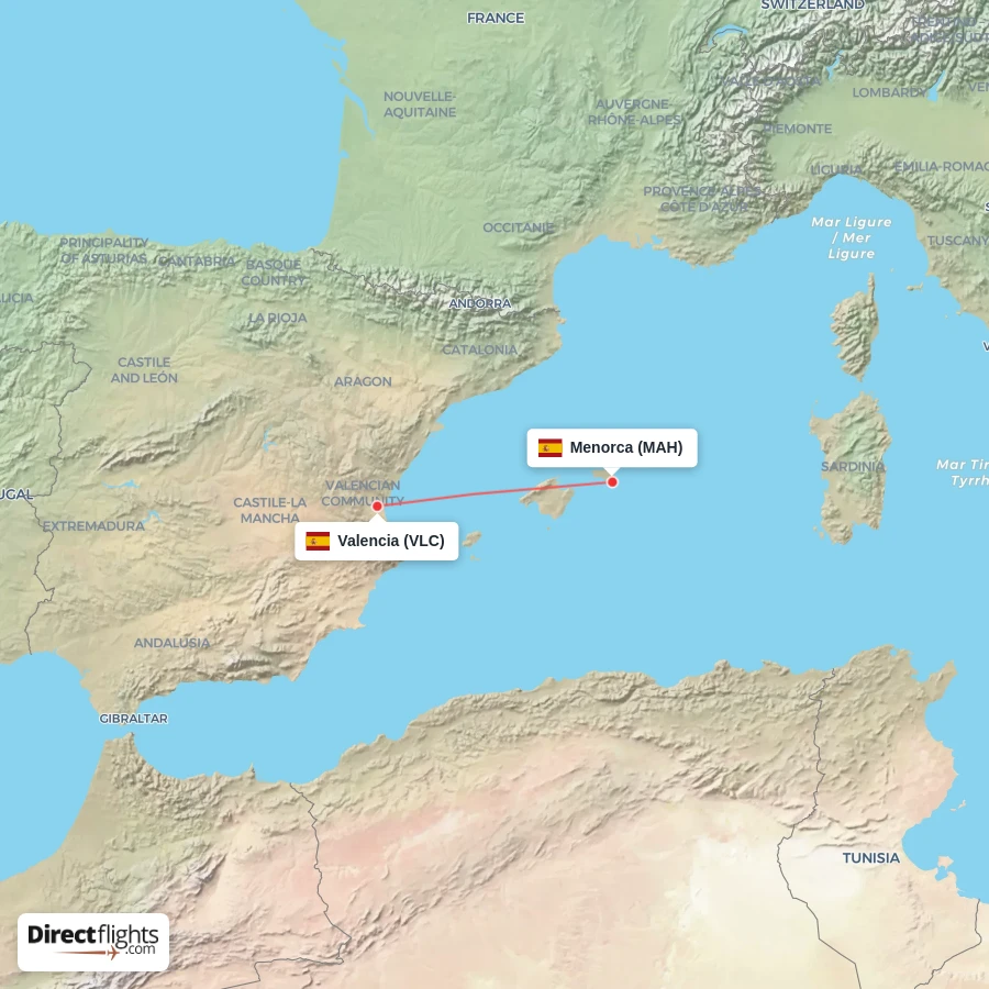 VLC - MAH route map