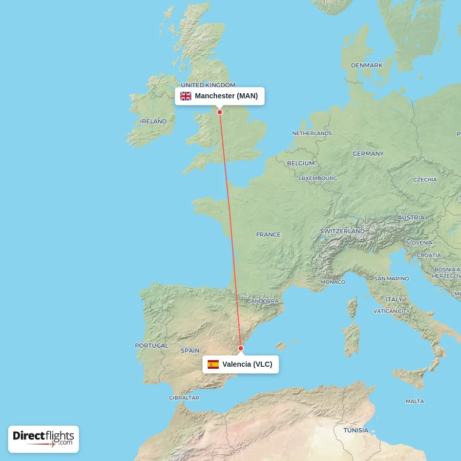 VLC - MAN route map