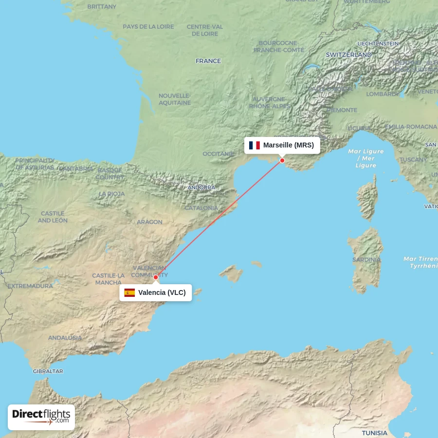VLC - MRS route map