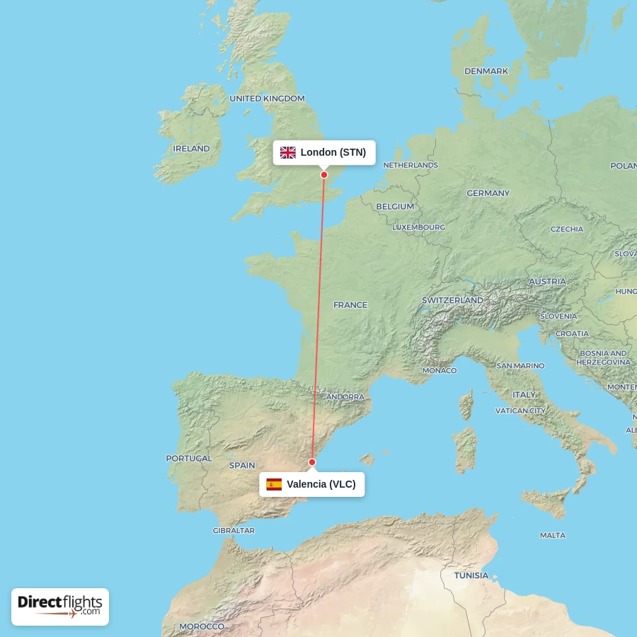 VLC - STN route map