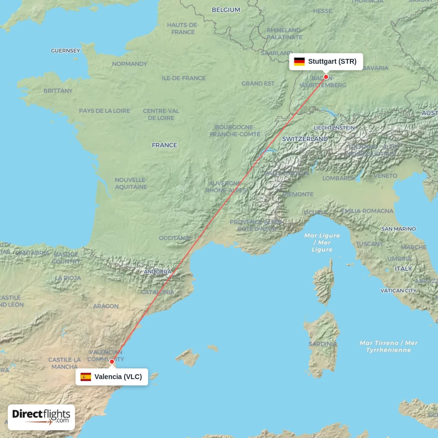 VLC - STR route map