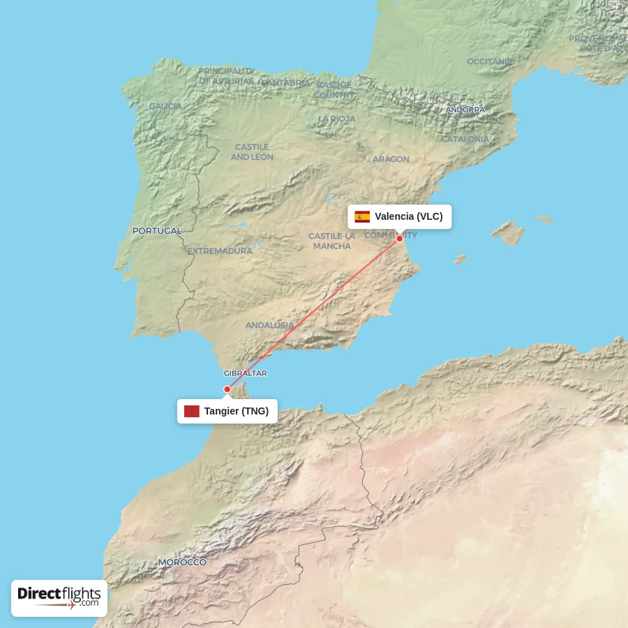 VLC - TNG route map