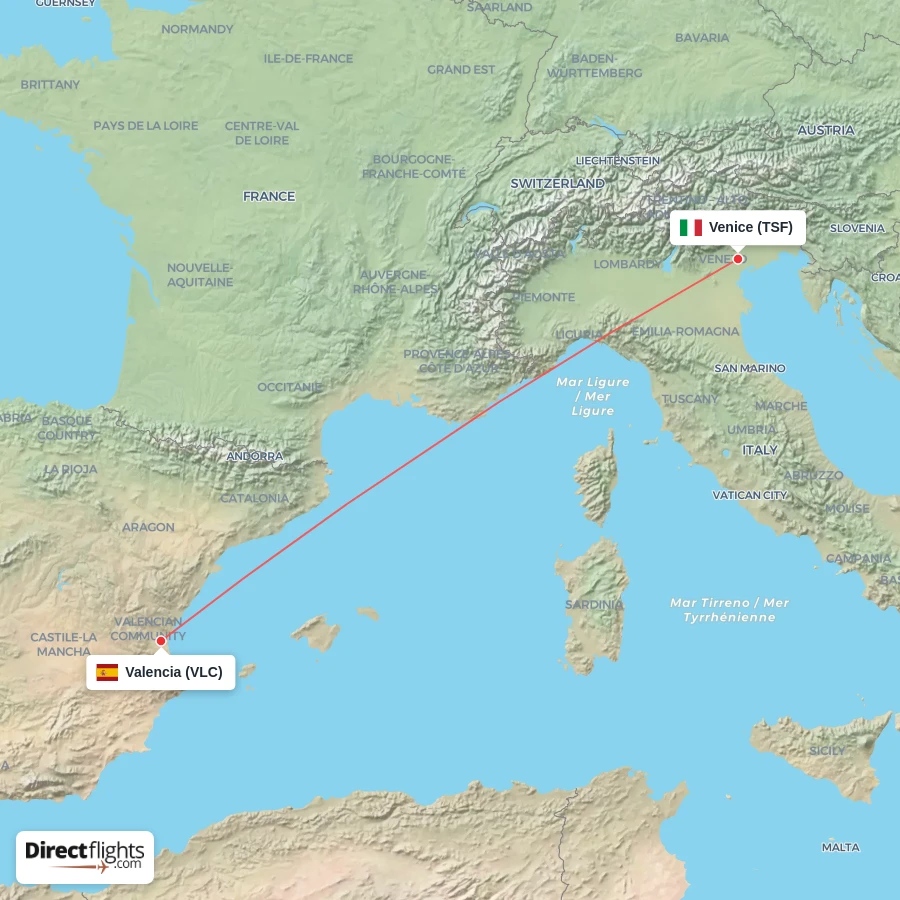 VLC - TSF route map