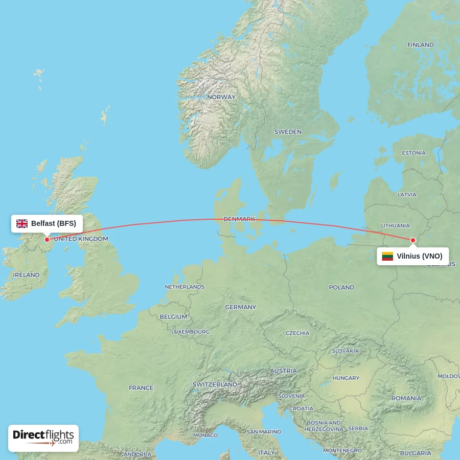 VNO - BFS route map