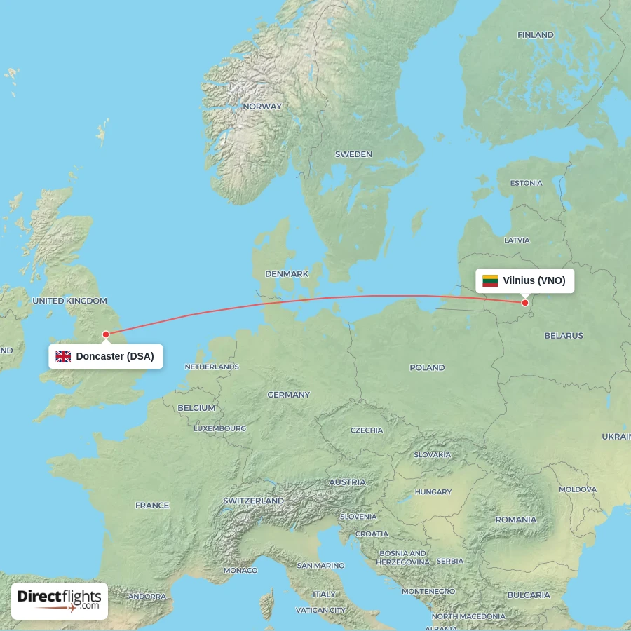 VNO - DSA route map
