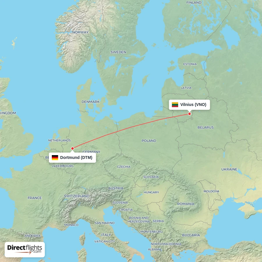 VNO - DTM route map