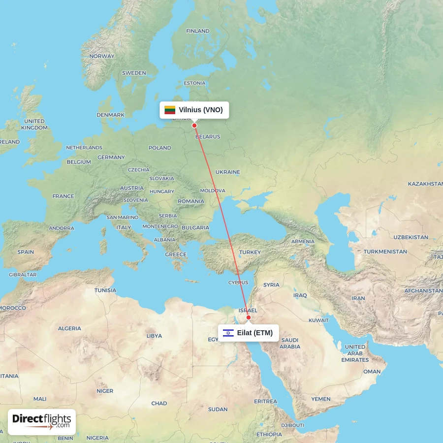 VNO - ETM route map