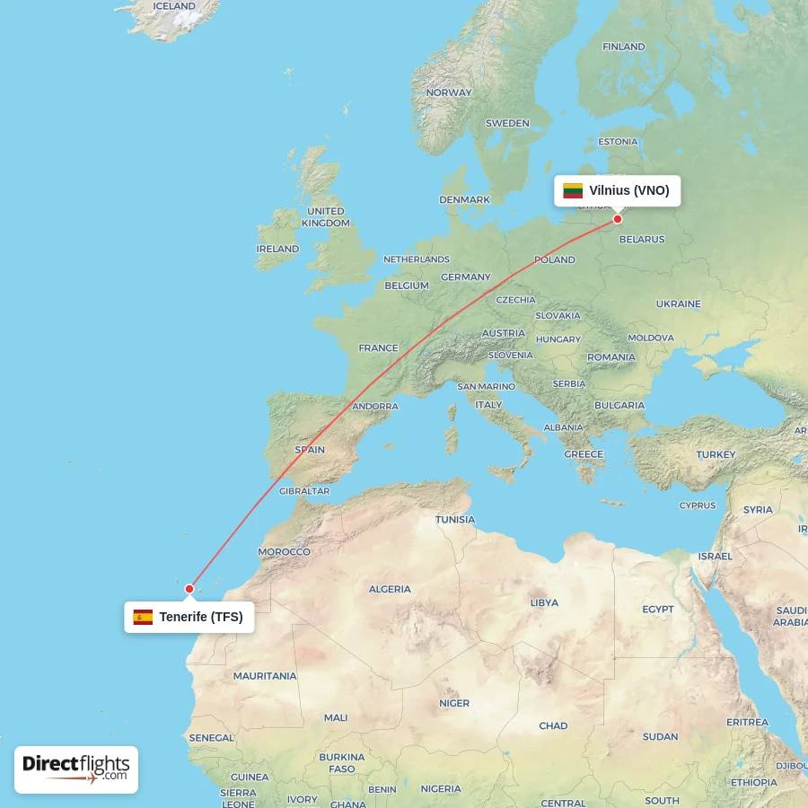 VNO - TFS route map
