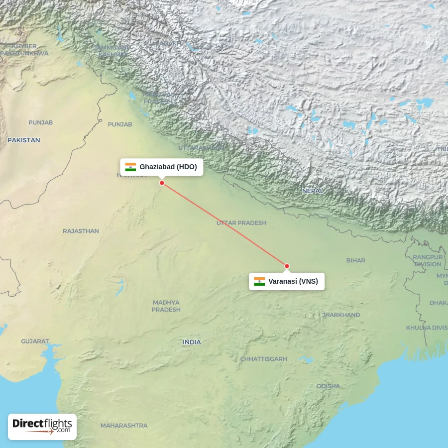 VNS - HDO route map