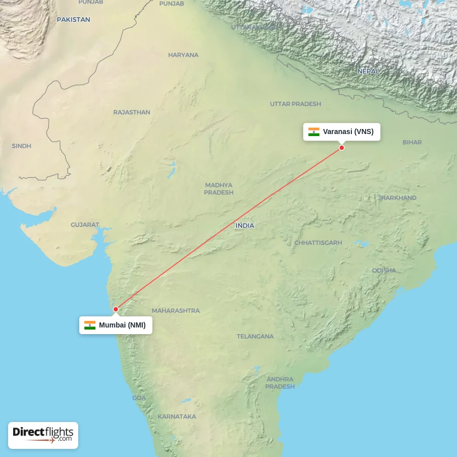VNS - NMI route map