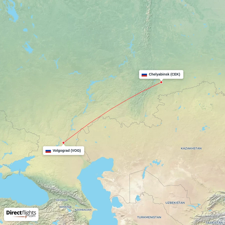VOG - CEK route map