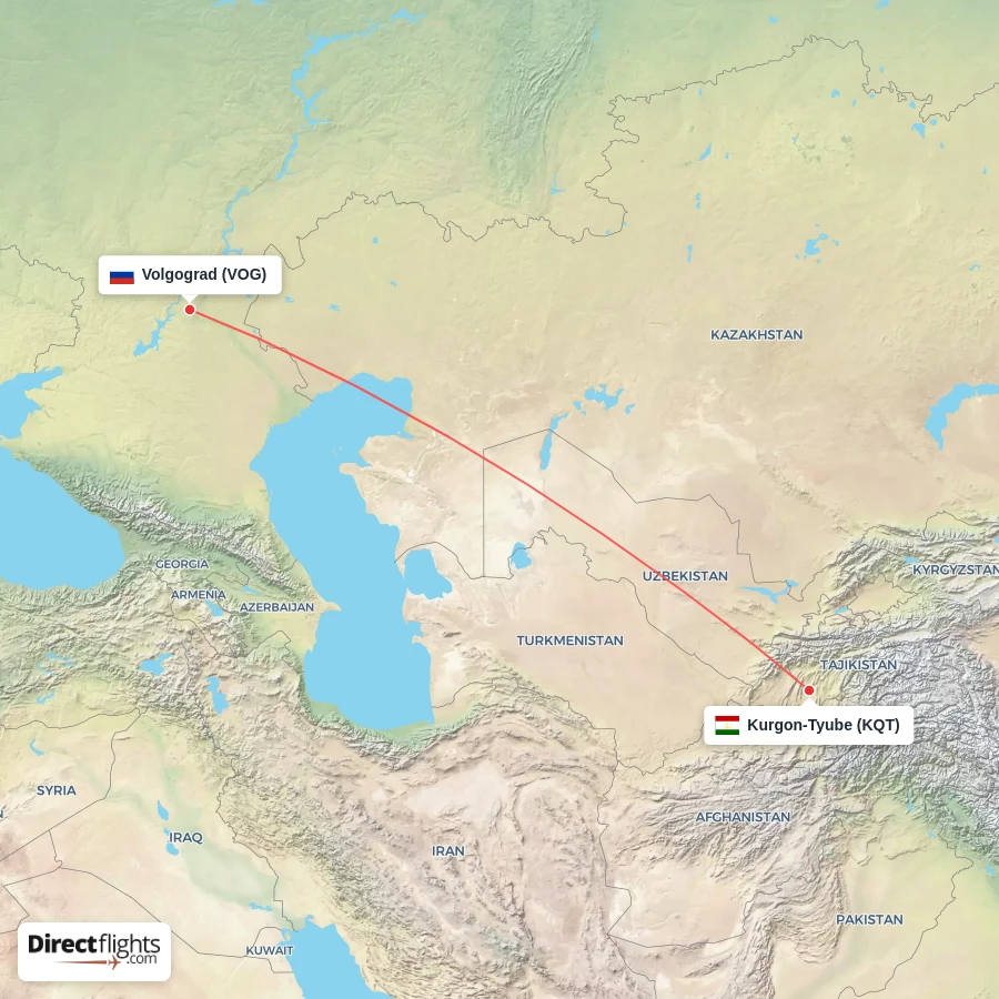 VOG - KQT route map