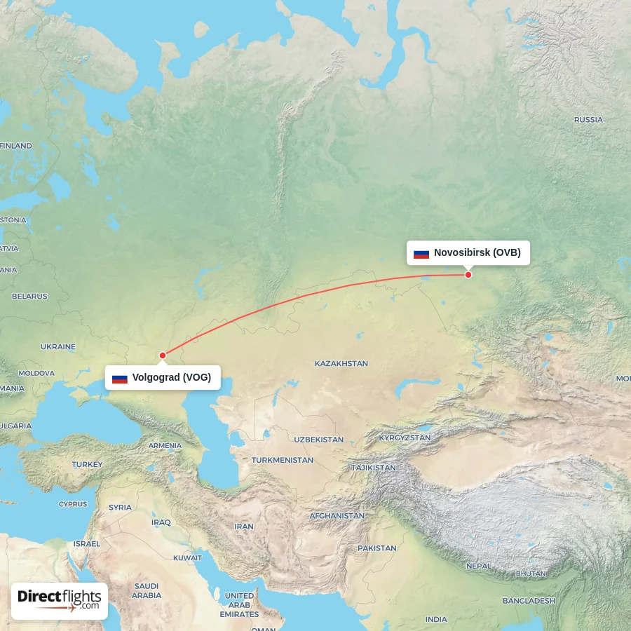 VOG - OVB route map