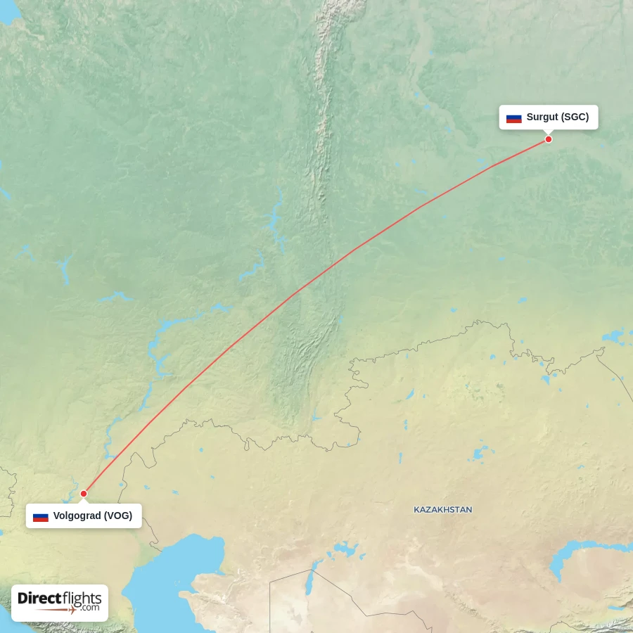 VOG - SGC route map