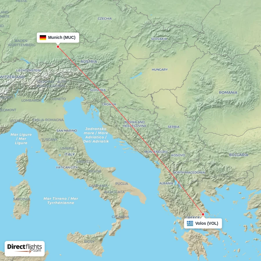 VOL - MUC route map