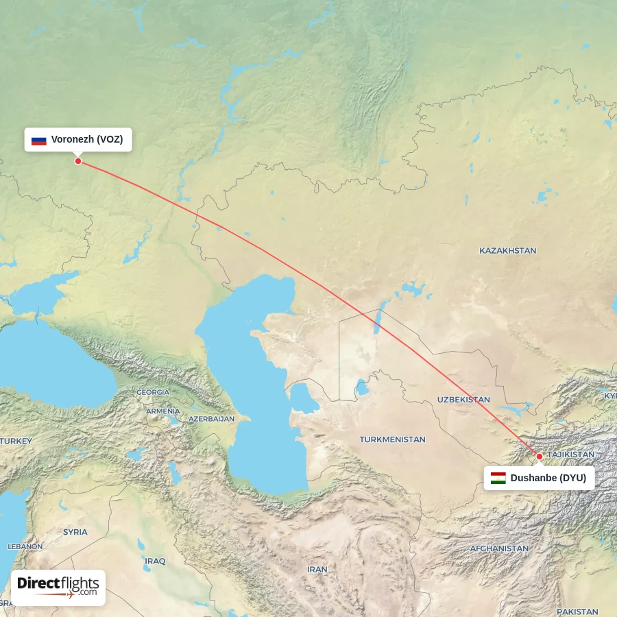VOZ - DYU route map