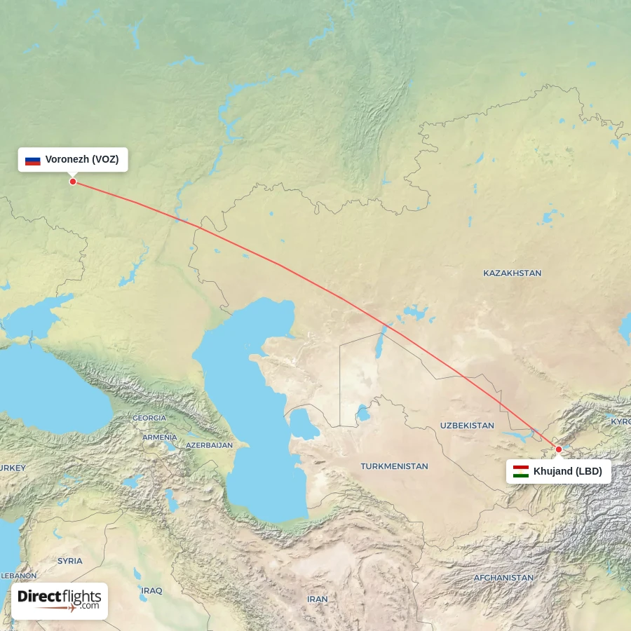 VOZ - LBD route map