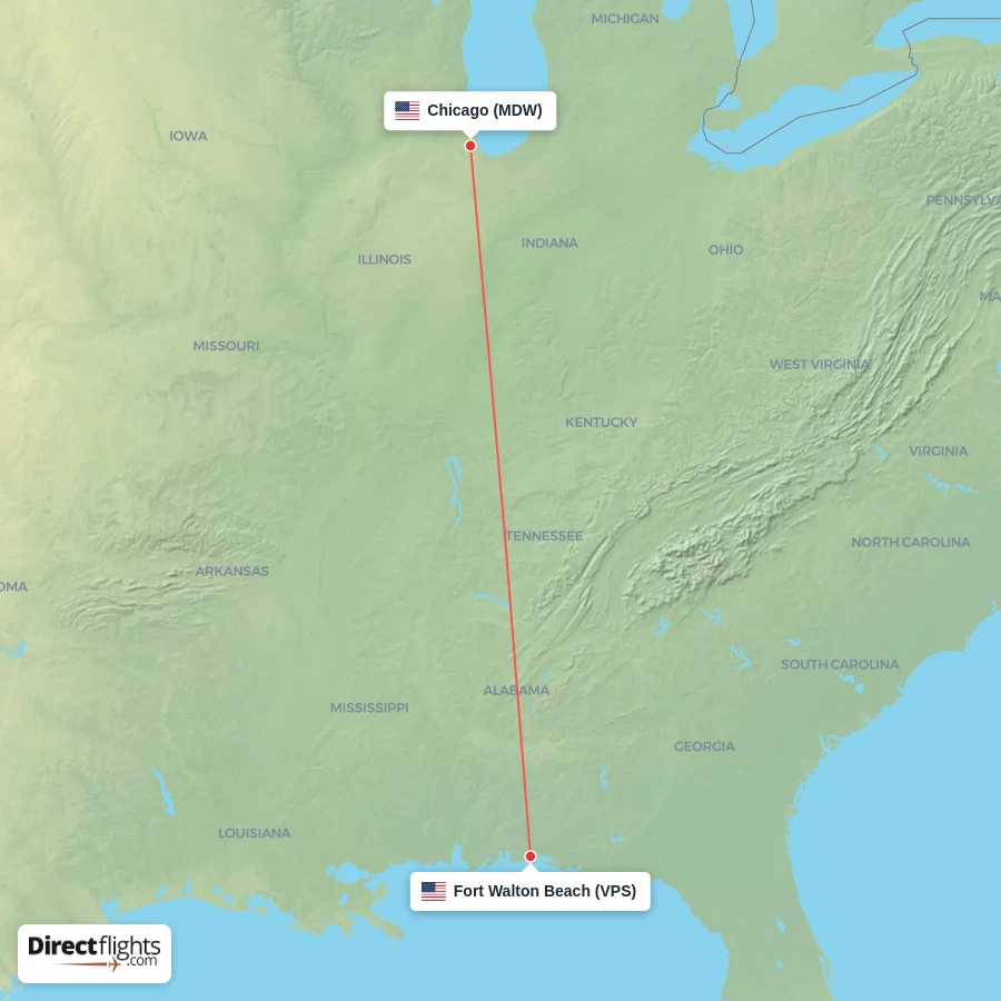 VPS - MDW route map