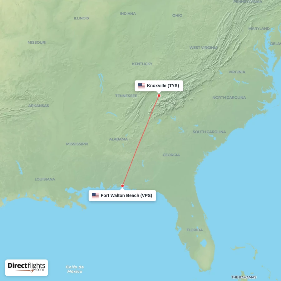 VPS - TYS route map