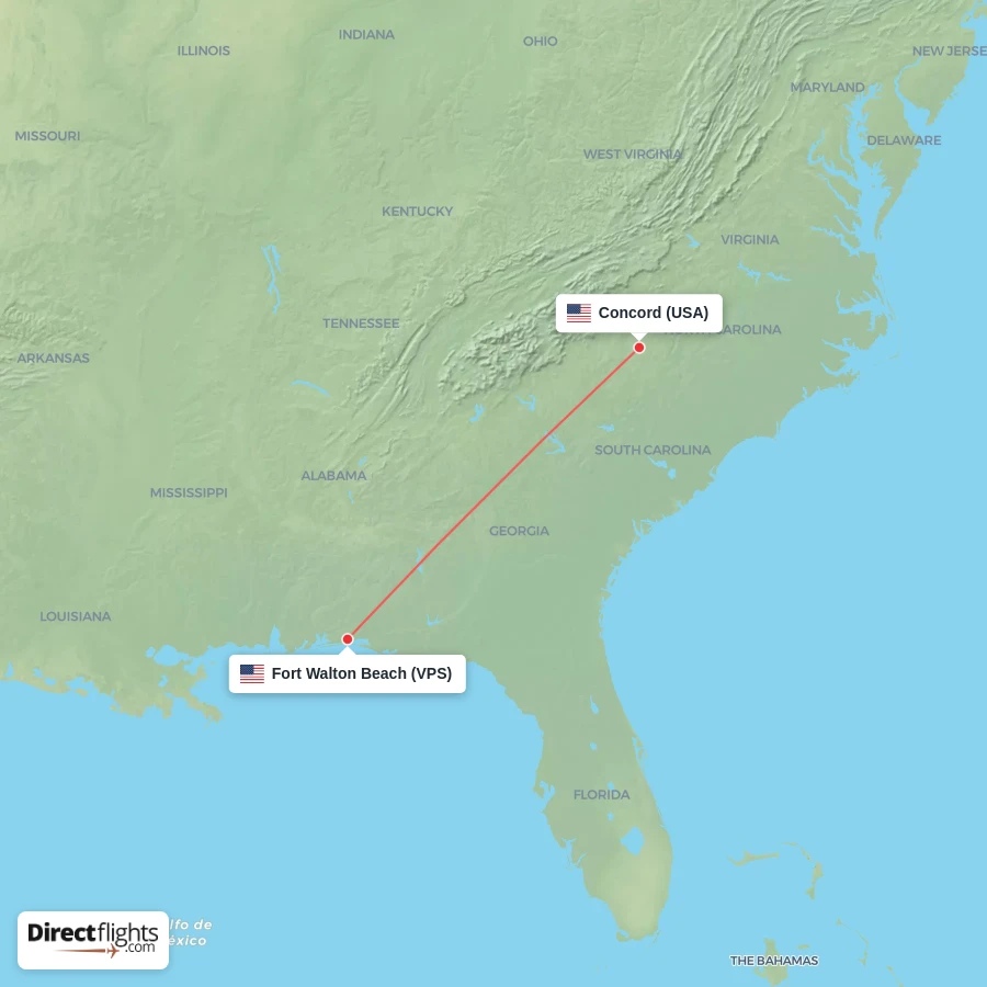 VPS - USA route map