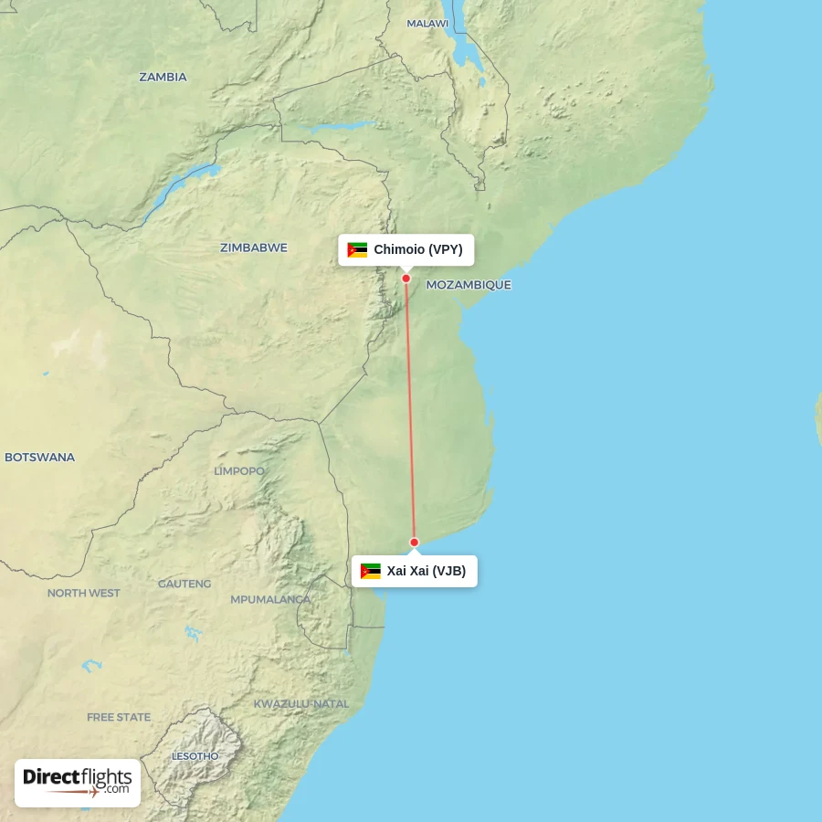 VPY - VJB route map