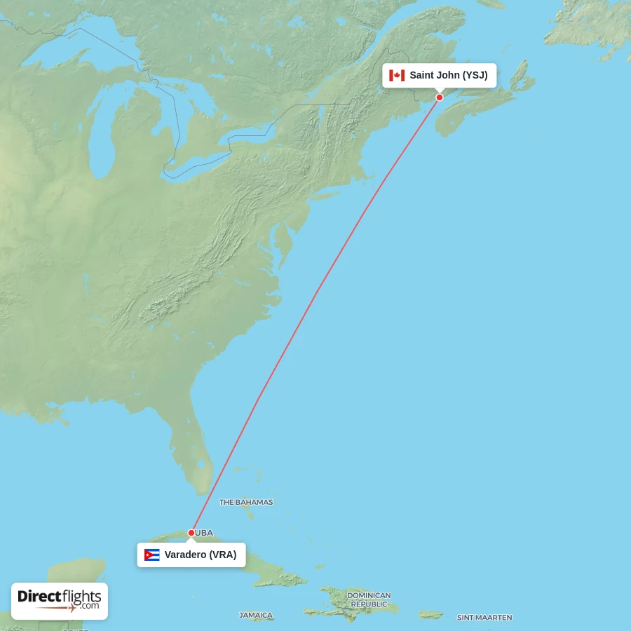VRA - YSJ route map