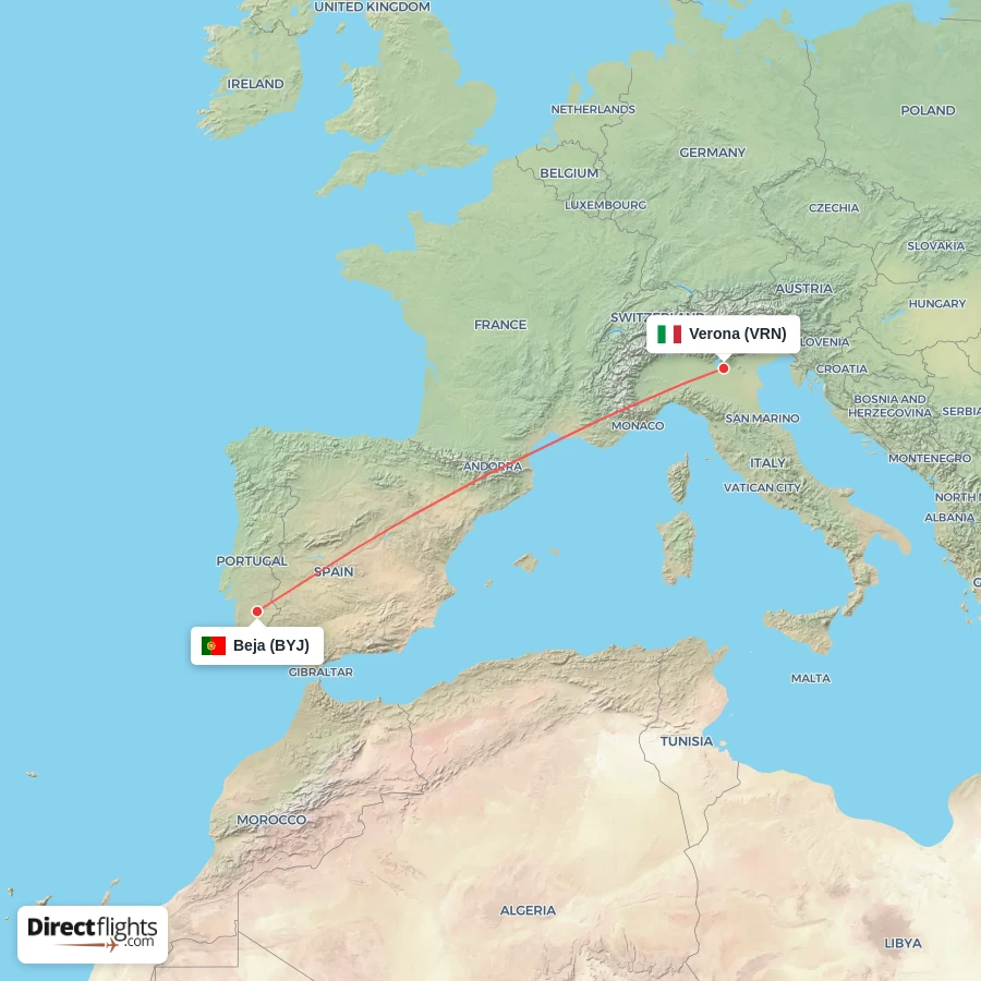VRN - BYJ route map