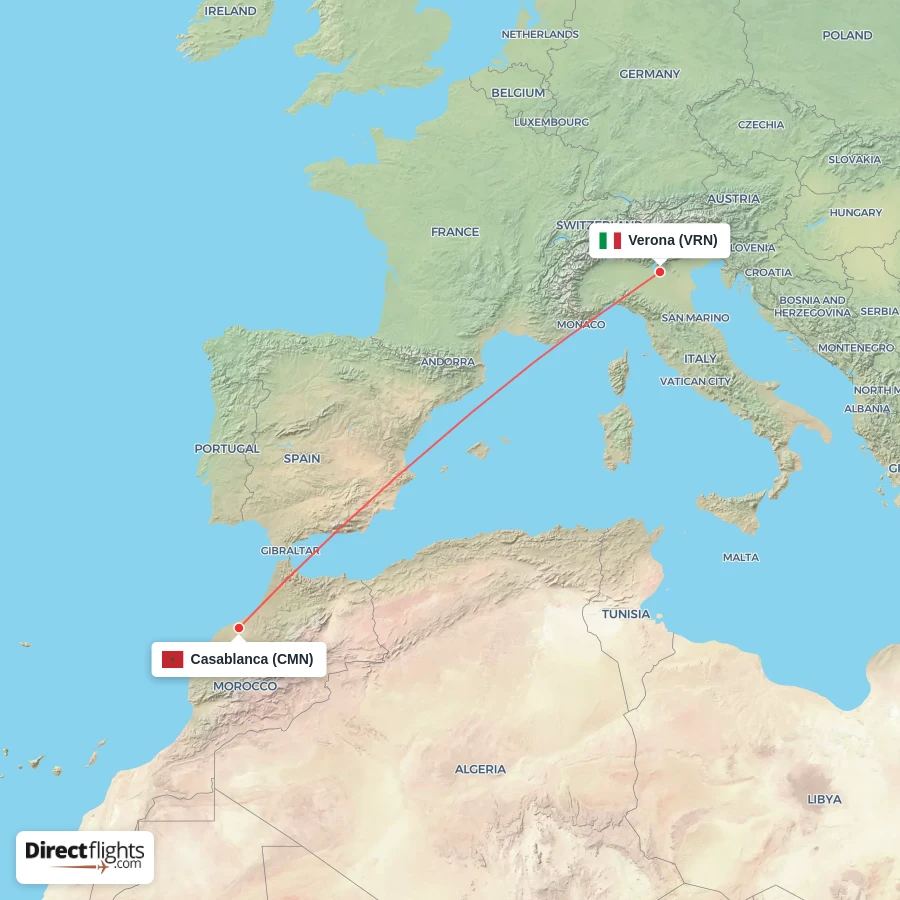 VRN - CMN route map