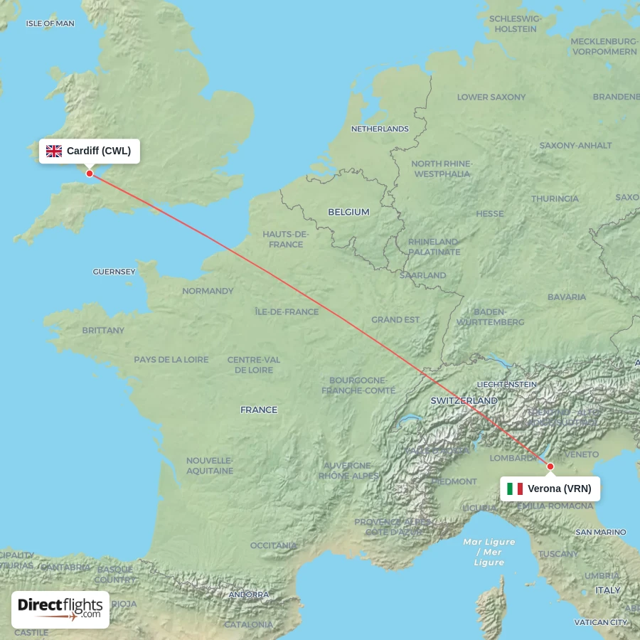 VRN - CWL route map