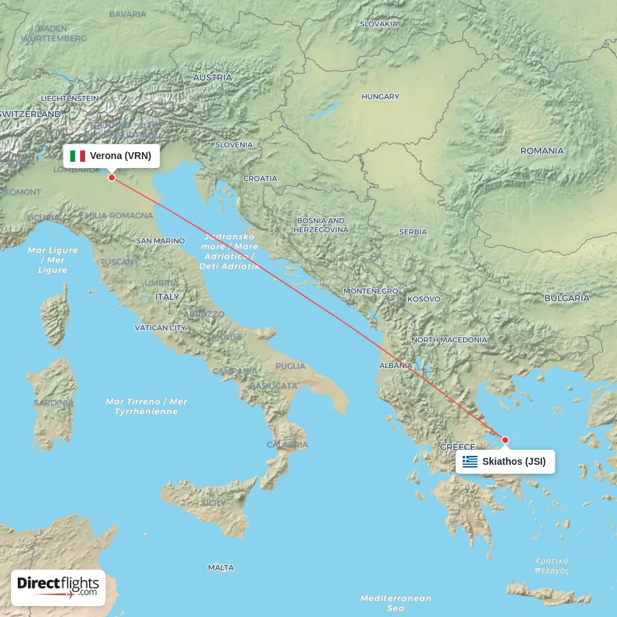 VRN - JSI route map