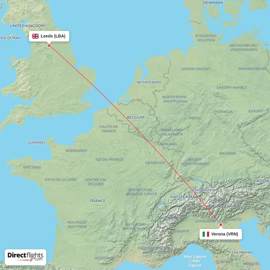 VRN - LBA route map